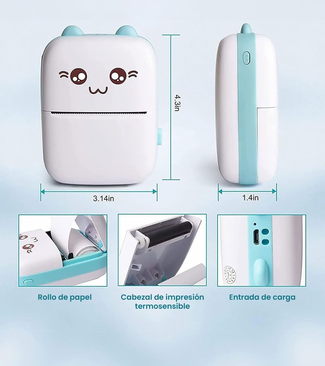 Mini Impresora SmartPrint - Pack 13 rollos + accesorios